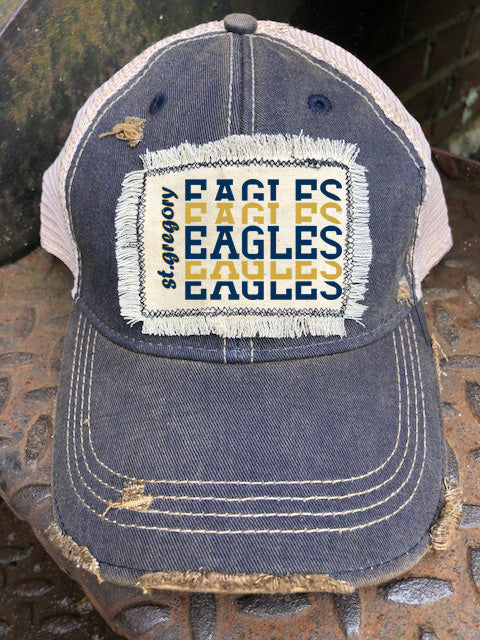 St. Gregory Eagles Distressed Hat – Joetta Marie