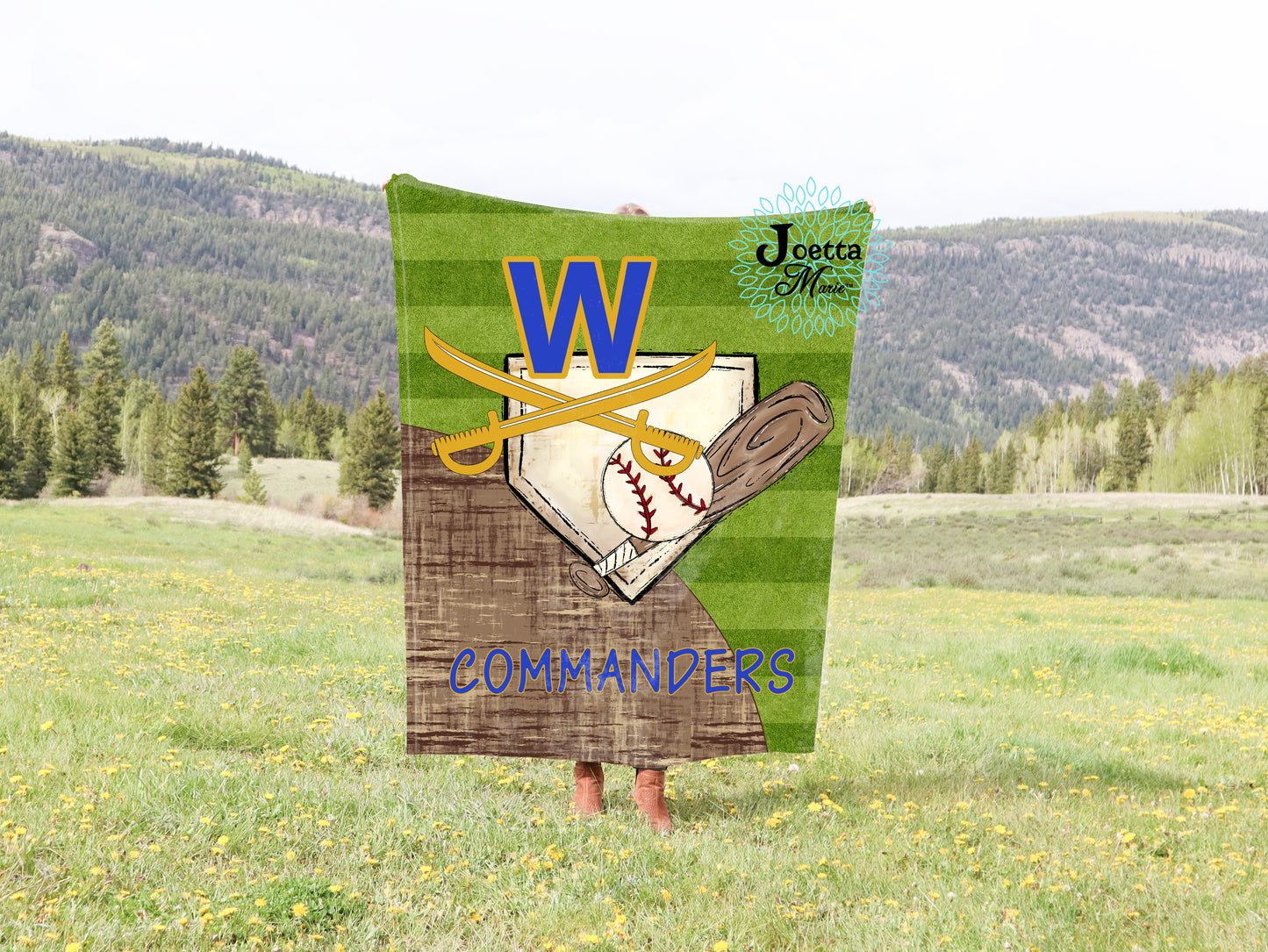 Commanders Baseball Velveteen Blanket