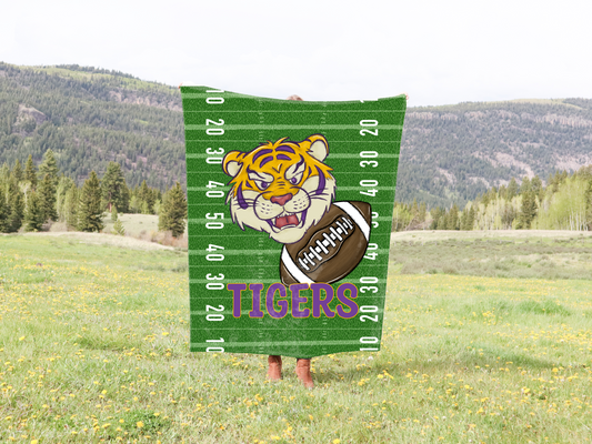 Tigers Football Velveteen Blanket