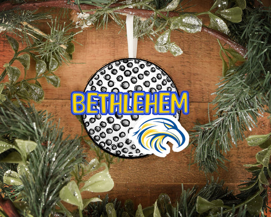 Bethlehem Eagles Golf Ornament