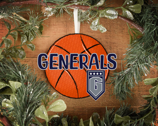 Thomas Nelson Generals Basketball Ornament