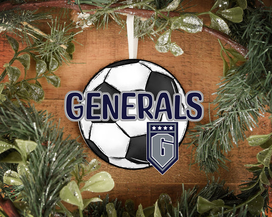 Thomas Nelson Generals Soccer Ornament