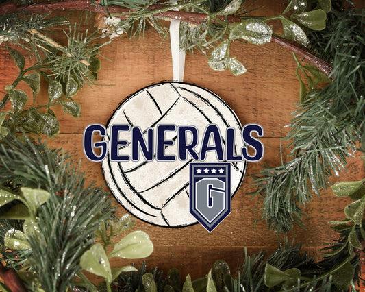 Thomas Nelson Generals Volleyball Ornament