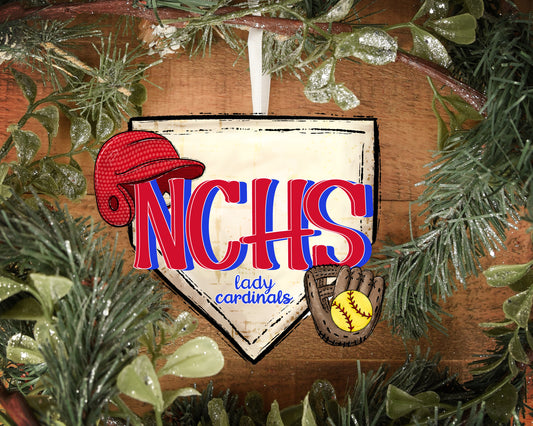 Nelson County Cardinals Softball Ornament