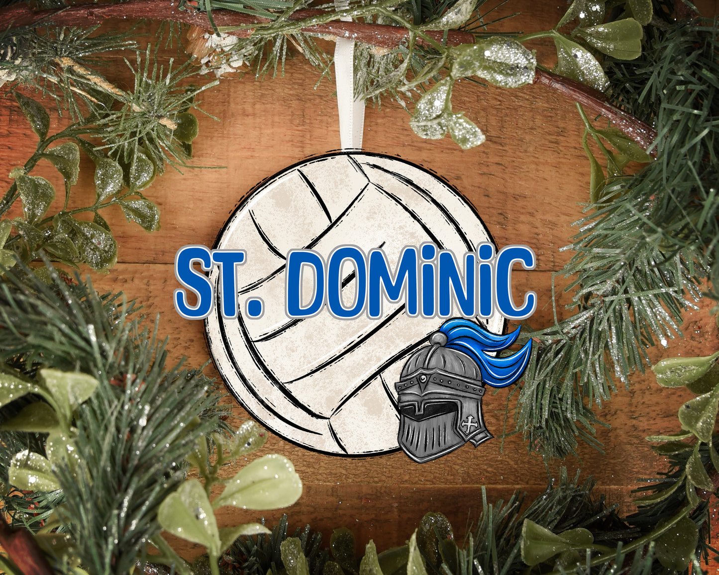 St Dominic Knights Volleyball Ornament